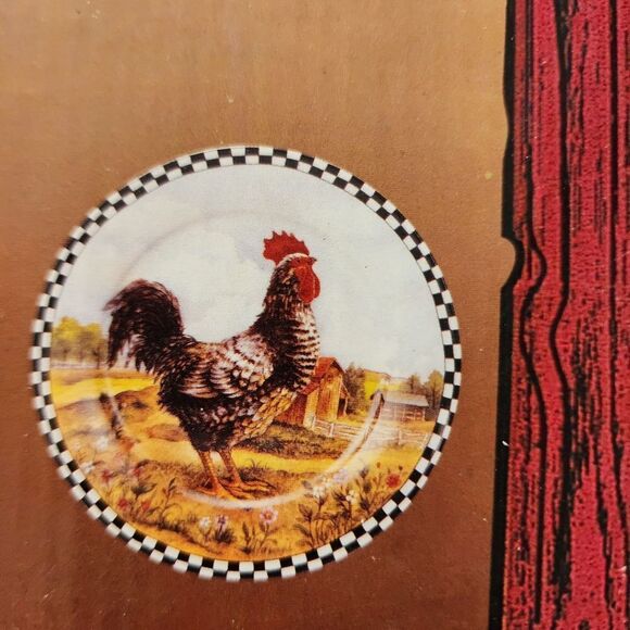 Decorative Rooster Plates With Display Set of 4 - Picture 8 of 8